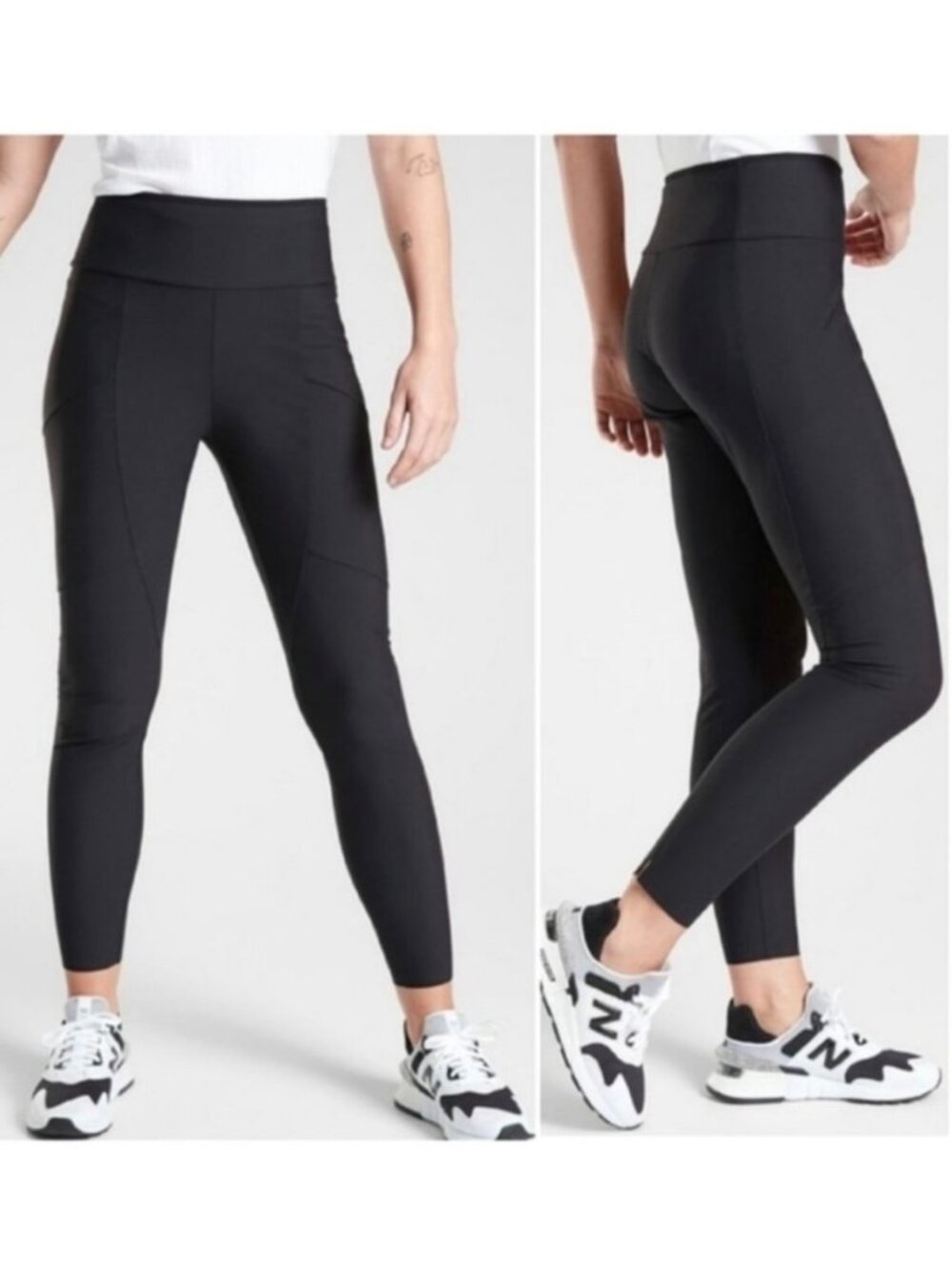 Athleta Stellar City Tight Size 14 Black High Rise Leggings Pilates‎ Sporty Chic